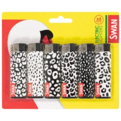 Swan Lighter 6pk - Black And White Print