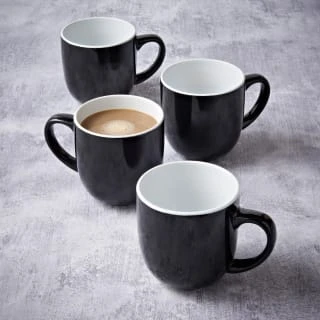 Simply Everyday Gloss Mugs 4pk - Black - Image 5