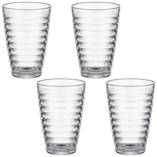 Set Of 4 Ribbed Glasses - Image 2