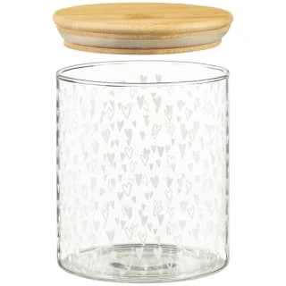 B&M Printed Glass Bamboo Storage Jars 3pc - Image 3